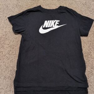 Nike Kids Black Tee with White Logo